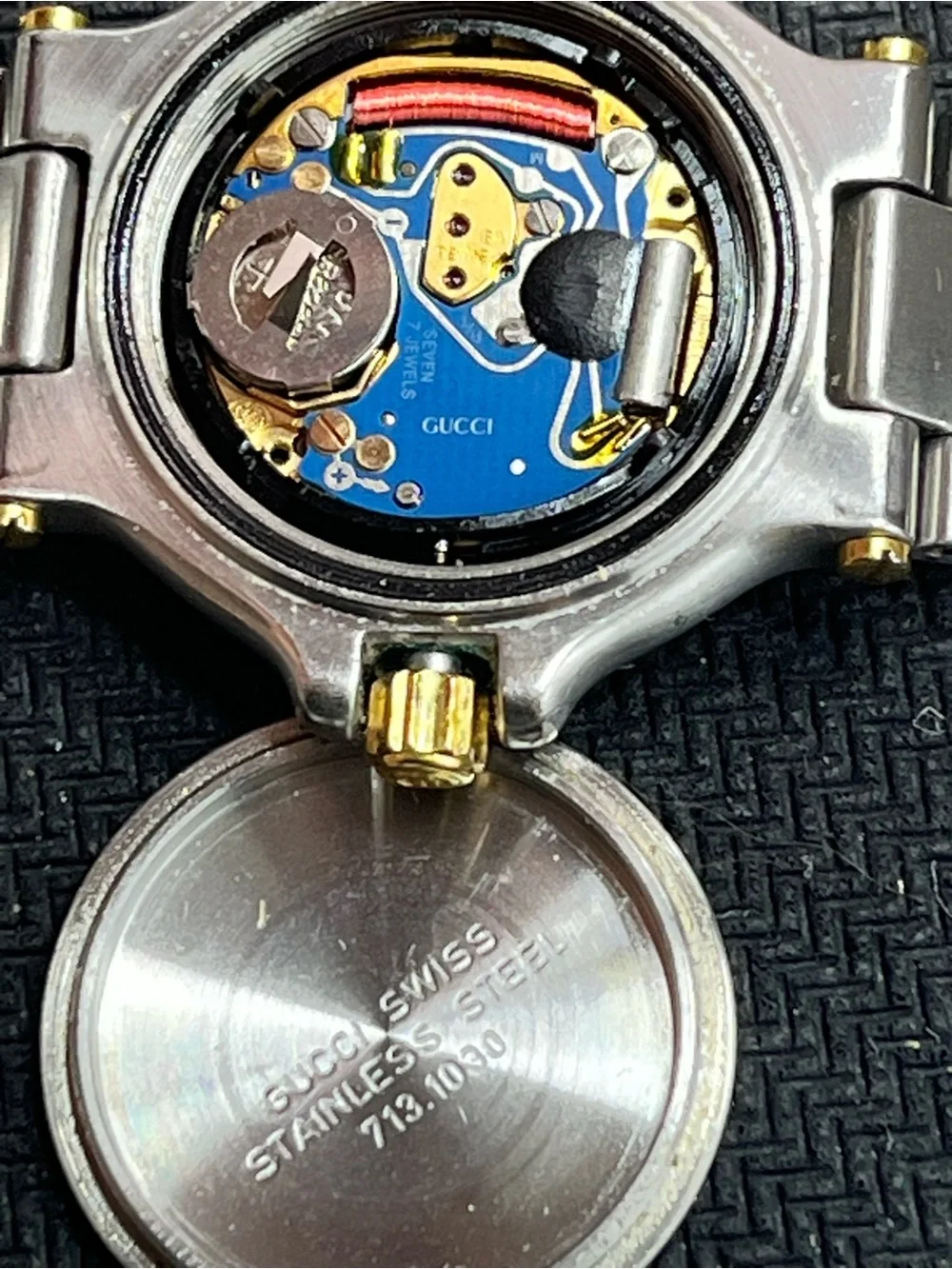 *READ.. GUCCI 9700L sherry line enamel rotating bezel READ.. GUCCI 9700L sherry line enamel rotating bezel main image 4